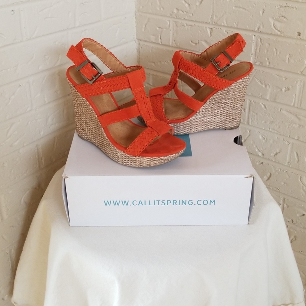 Suede wedges